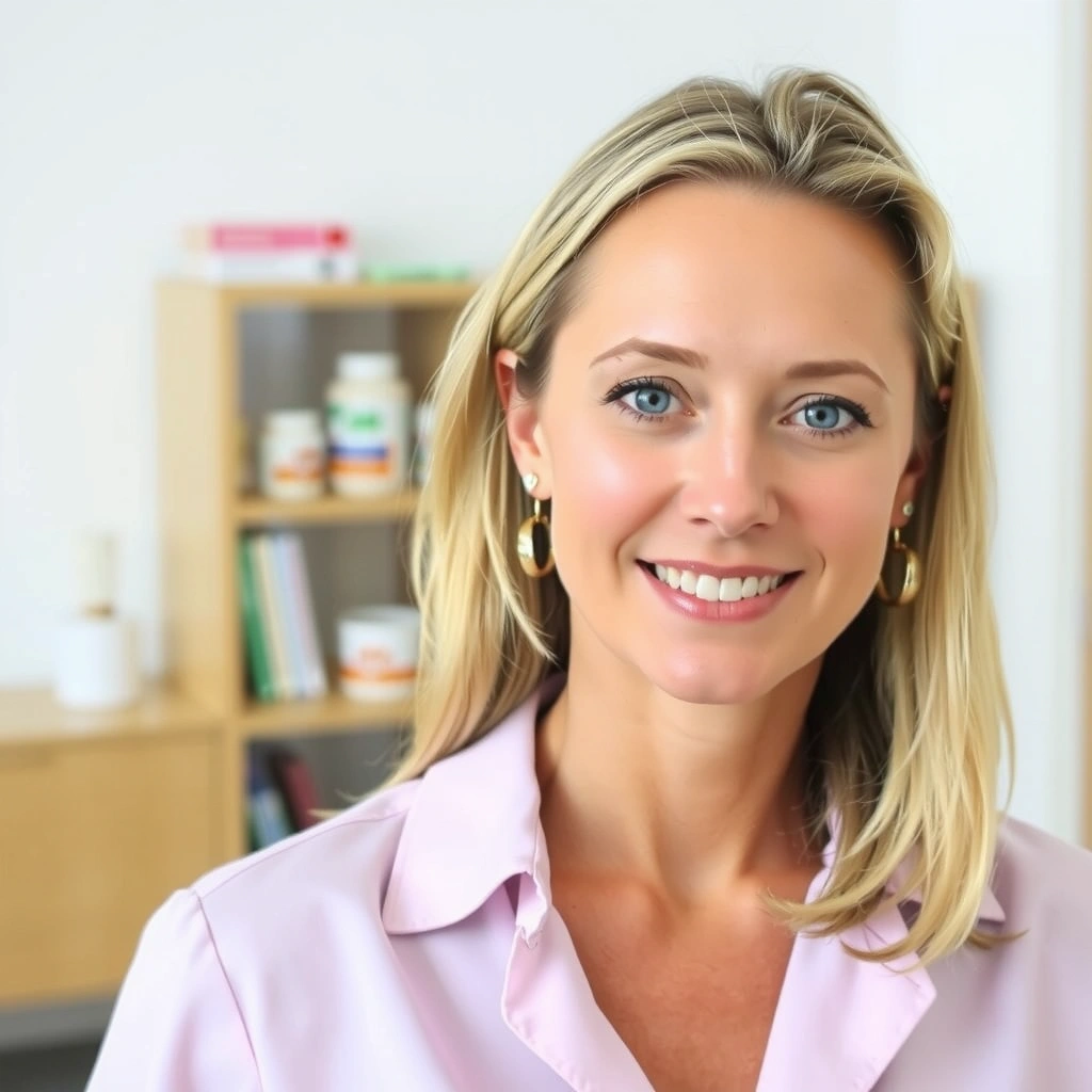 Ritratto professionale di Dott.ssa Elena Verdi, nutrizionista pediatrica.