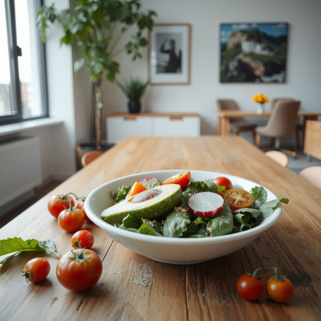 Frischer Salat mit gesunden Zutaten